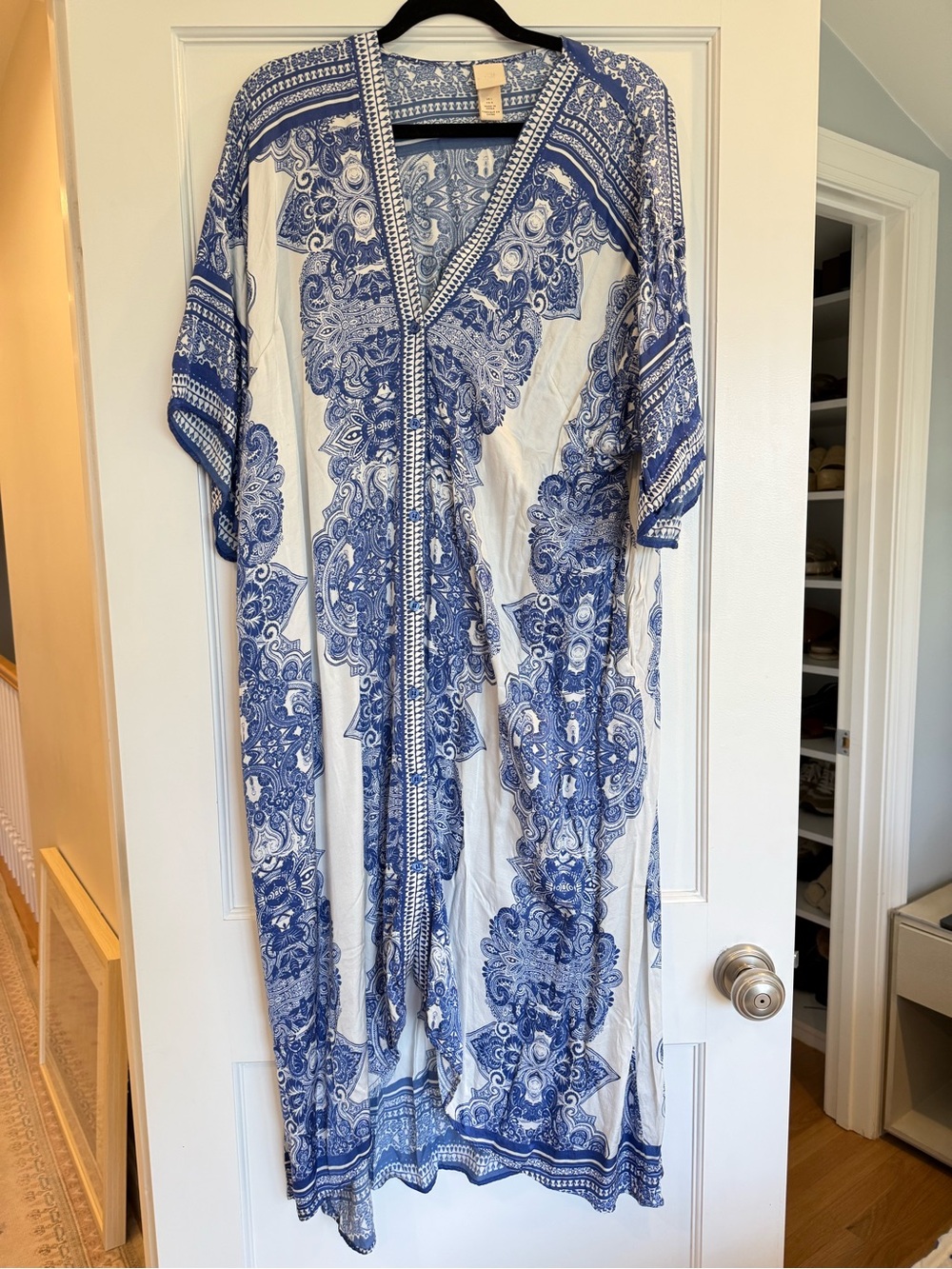 H&M Blue and White Paisley Maxi Dress - Picture 2 of 2